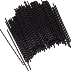 Chef Craft Select Plastic Cocktail or Coffee Stirrer Straws, 5 inch 150 piece set, Black